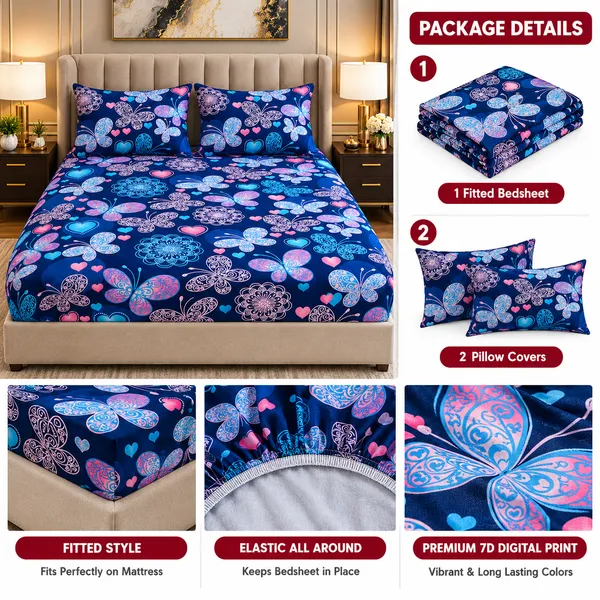 Elegant_Print_220_TC_Fitted_Floral_Print_Bedsheets_Multicolor_With_2_Pillow_Covers_(72x78x_Upto_8_Inches)_&_360_Degree_Elasticated