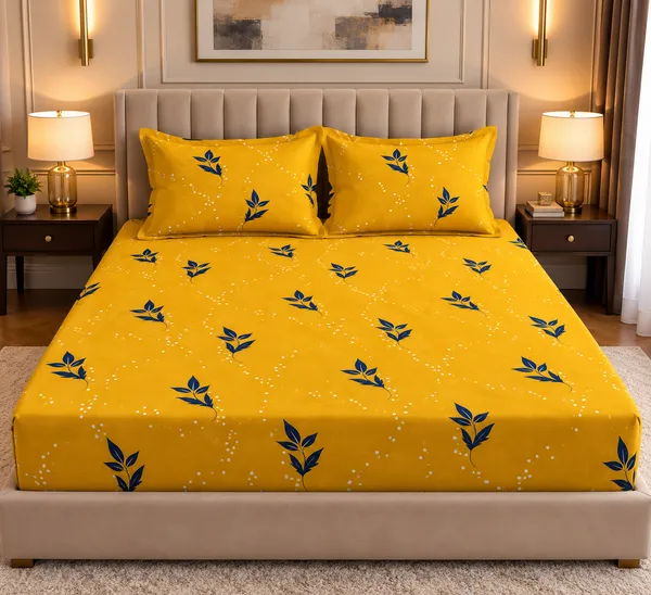 Elegant_Print_220_TC_Fitted_Floral_Print_Bedsheets_Multicolor_With_2_Pillow_Covers_(72x78x_Upto_8_Inches)_&_360_Degree_Elasticated