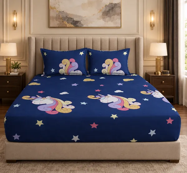 Elegant_Print_220_TC_Fitted_Floral_Print_Bedsheets_Multicolor_With_2_Pillow_Covers_(72x78x_Upto_8_Inches)_&_360_Degree_Elasticated