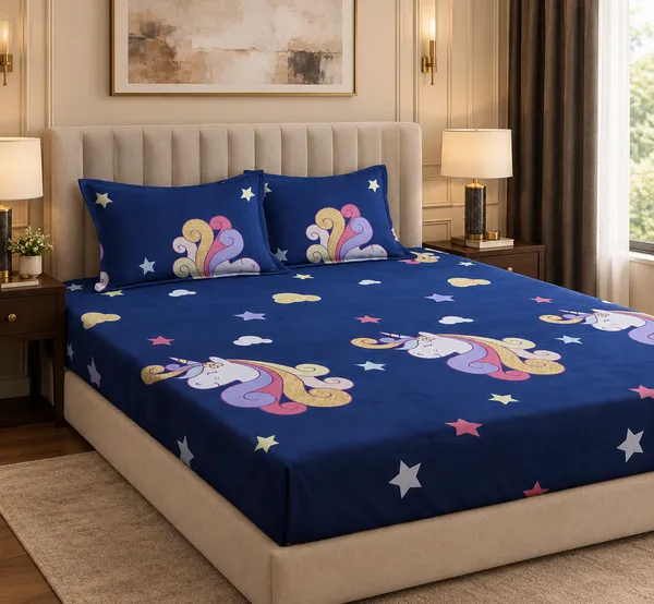 Elegant_Print_220_TC_Fitted_Floral_Print_Bedsheets_Multicolor_With_2_Pillow_Covers_(72x78x_Upto_8_Inches)_&_360_Degree_Elasticated