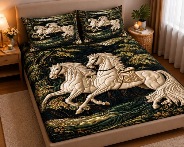 Soft_Fabric_Horse_7d_Print_Flat_Double_Bedsheet_With_2_Pillow_Covers_(90x100_Inches)