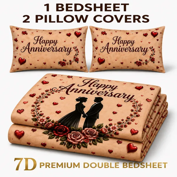 Happy_Anniversary_Floral_7d_Print_Flat_Double_Bedsheet_With_2_Pillow_Covers_(90x100_Inches)