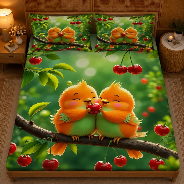 Cherry_Bird_7d_Print_Flat_Double_Bedsheet_With_2_Pillow_Covers_(90x100_Inches)