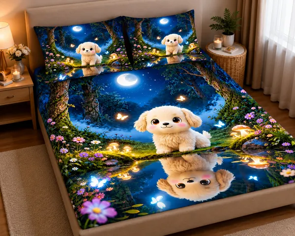 Soft_Fabric_Digital_Print_Puppy_Pattern_7d_Print_Flat_Double_Bedsheet_With_2_Pillow_Covers_(90x100_Inches)