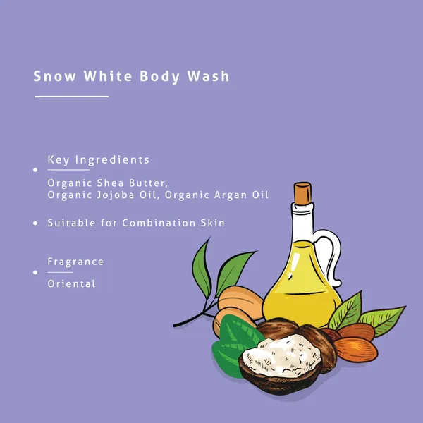 Snow_White:Shea_Butter_Argan_Oil_Jojoba_Oil_Body_Wash_Skin_Brightening_200Ml