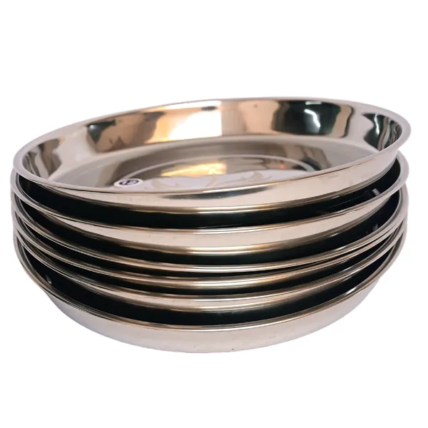 Stainless_Steel_Floral_Print_Dinner_Plates_Set