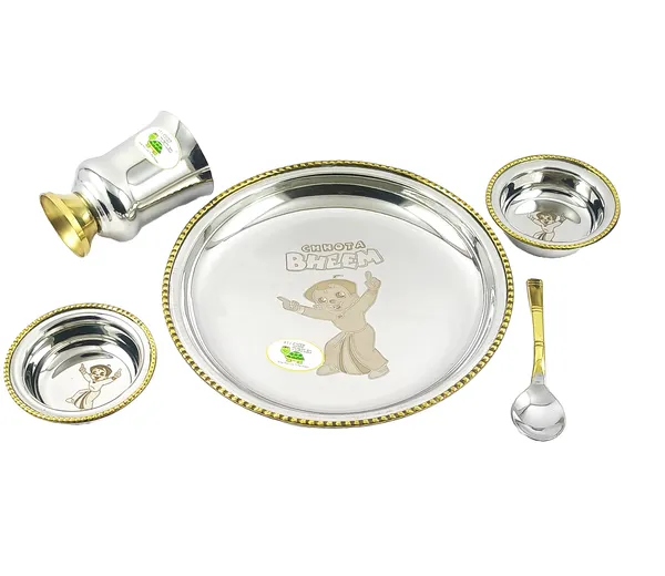 Metallic_Chhota_Bheem_5-Piece_Kids_Dinner_Set