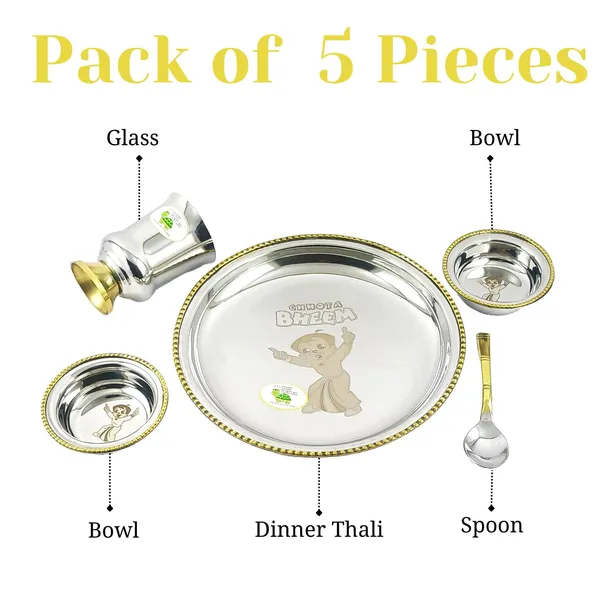 Metallic_Chhota_Bheem_5-Piece_Kids_Dinner_Set
