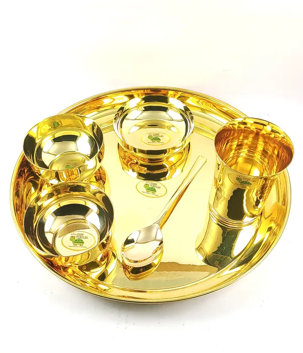 Brass_Traditional_Plain_Thali_Dinner_Set
