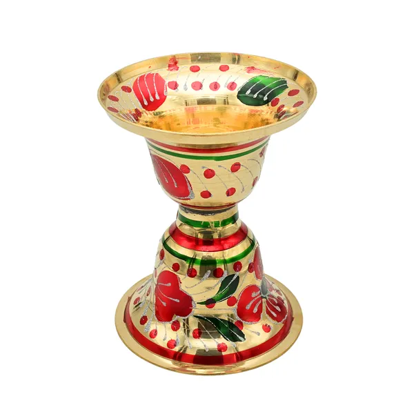 Gold-Tone_Painted_Pedestal_Diya_Lamp