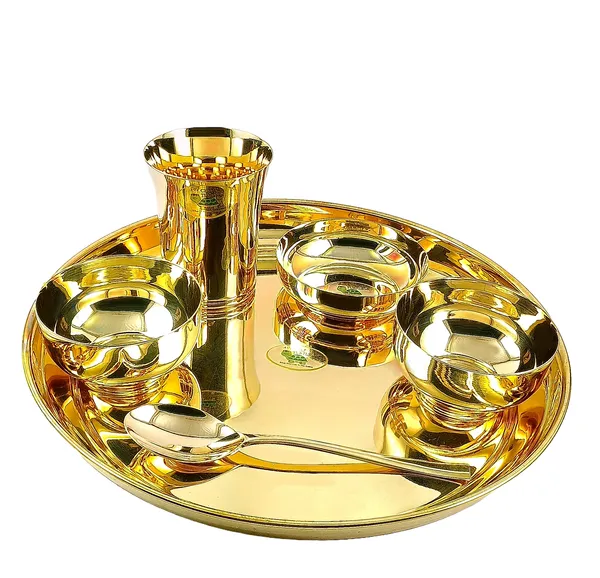 Brass_Traditional_Plain_Thali_Dinner_Set