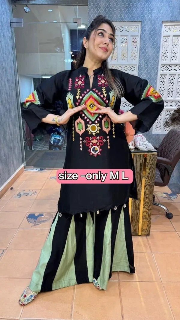 Black_Embroidered_Ethnic_Kurta_Plazzo_Set_for_Women