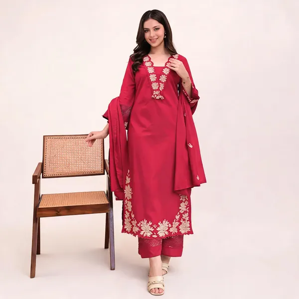 Pink_Embroidered_Straight_Kurta_Set_For_Women
