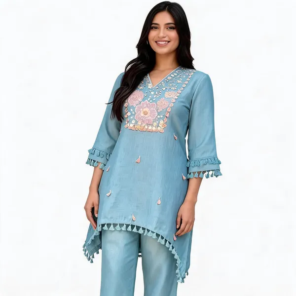 Blue_Embroidered_Straight_Co-Ord_Set__For_Women