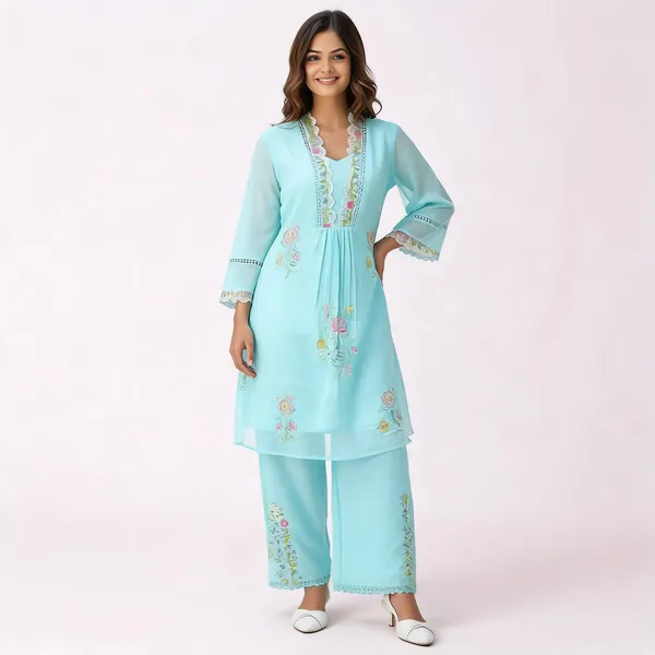 Aqua_Embroidered_Kurta_Palazzo_Set_For_Women