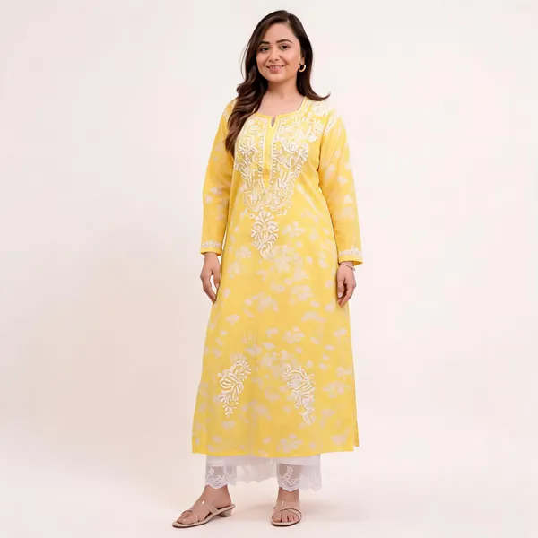 Yellow_Embroidered_Straight_Kurta_Set_For_Women