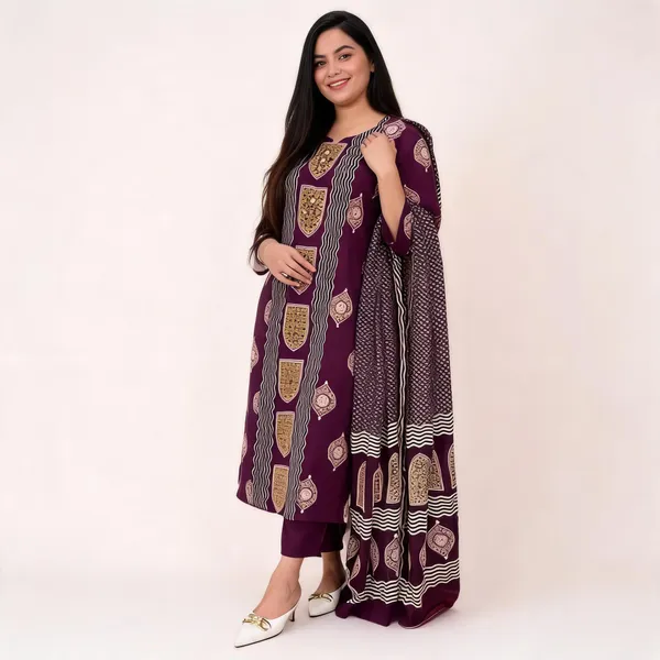 Purple_Printed_Straight_Kurta_Set_For_Women