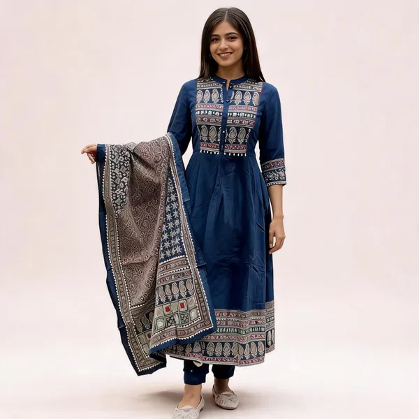 Blue_Printed_Anarkali_Suit_Set_For_Women