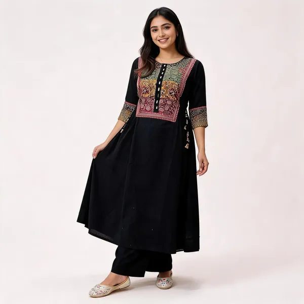 Black_Printed_Anarkali_Kurta_For_Women