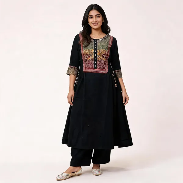 Black_Printed_Anarkali_Kurta_For_Women