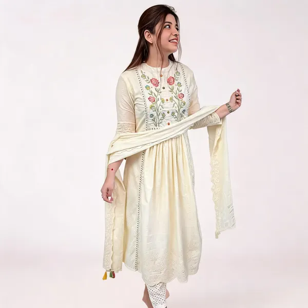 Ivory_Embroidered_Anarkali_Kurta_Set_For_Women