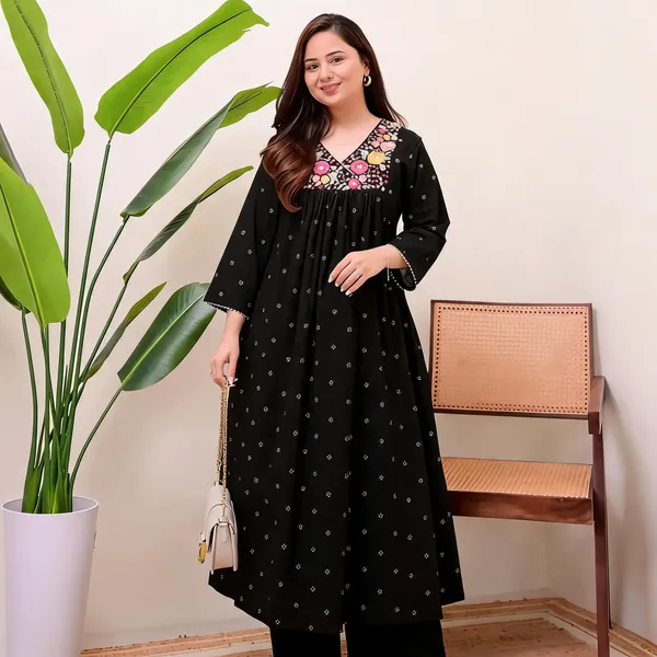 Black_Printed_Anarkali_Kurta_Set_For_Women
