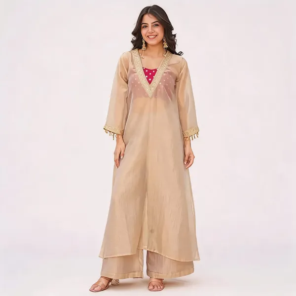 Beige_Ethnic_Kurta_Set_For_Women