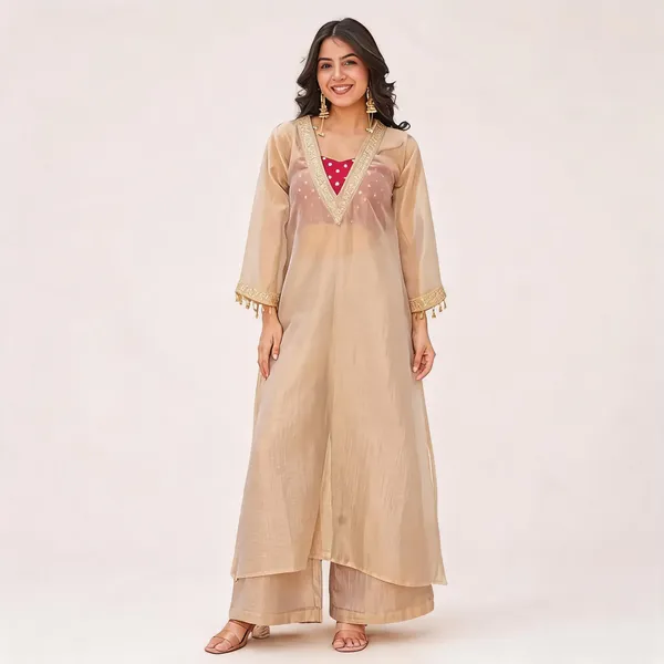 Beige_Ethnic_Kurta_Set_For_Women