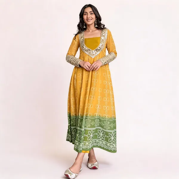 Mustard_Printed_Anarkali_Kurta_For_Women