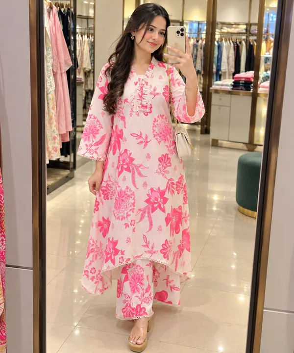 Deep_magenta/Pink_kurta_Set_For_Women