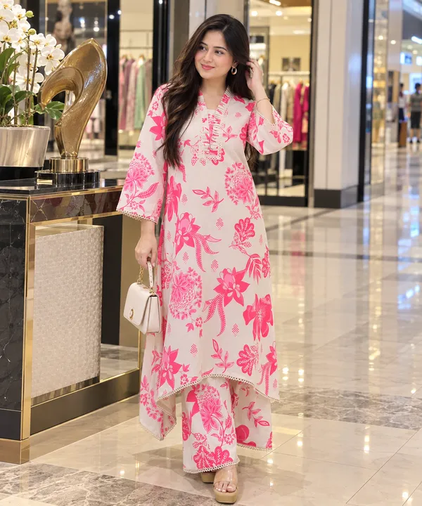 Deep_magenta/Pink_kurta_Set_For_Women