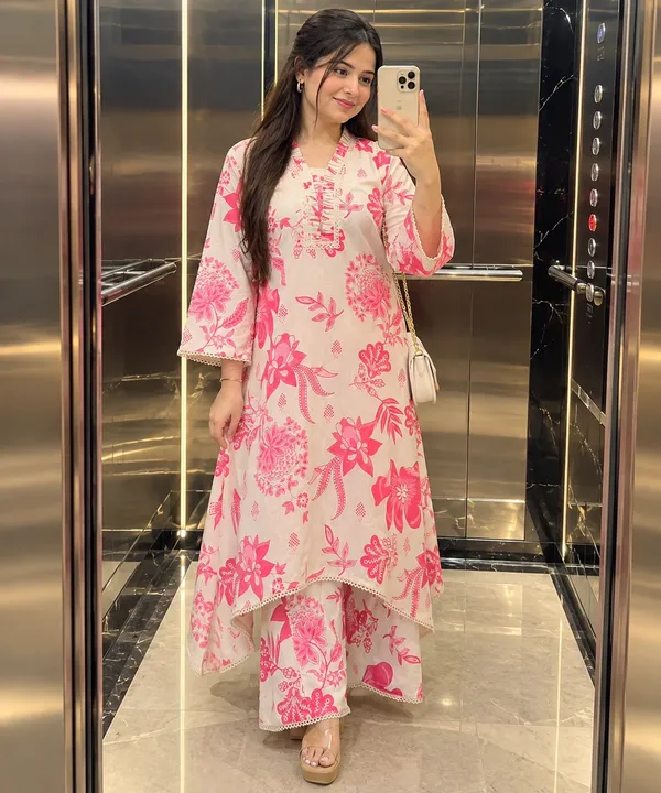 Deep_magenta/Pink_kurta_Set_For_Women
