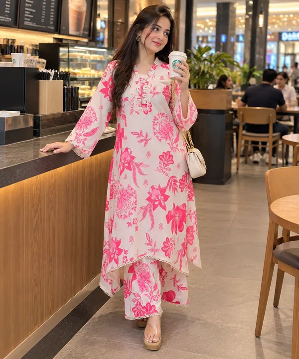 Deep_magenta/Pink_kurta_Set_For_Women