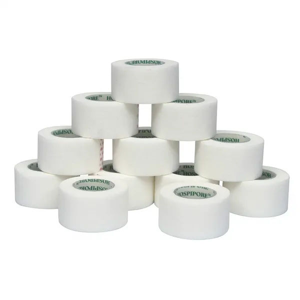 Cruzine_Microporous_Surgical_Tape_Hypoallergenic_Paper_Tape_For_Gentle_Secure_Wound_Closure_Multiple_Sizes_Paper_12_Rolls_Per_Pack_White_Color