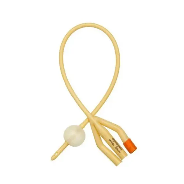 Cruzine_Foley_Balloon_Catheter_3_Way_Silicone_Urinary_Catheter_With_Continuous_Irrigation_Pack_Of_50_Yellow_Silicon
