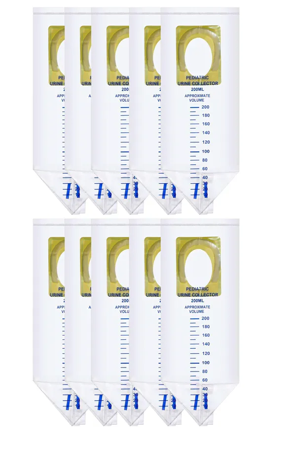 Cruzine_Pediatric_Urine_Collection_Bag_Pvc_100ml_Pack_Of_10_Pvc_Pediatric
