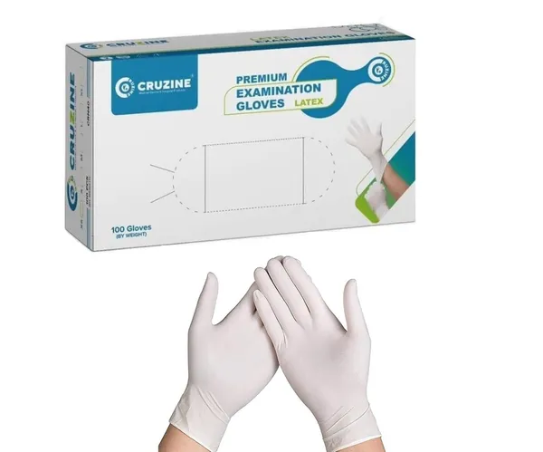 Cruzine_Examination_Gloves_Latex_Medical_Pack_Of_100
