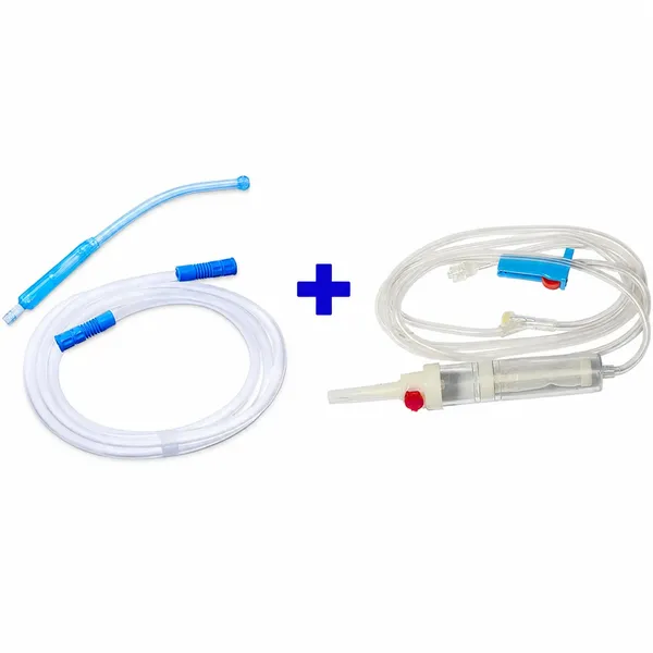 Yankauer_Suction_Catheter_Pvc_Plain_Tip_Pack_Of_10_And_Blood_Administration_Set_Single_Chamber_Pvc_Pack_Of_25_Combo_Set