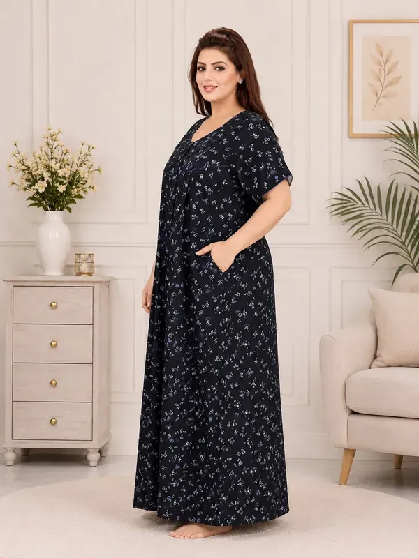 Plus_Size_Printed_Nighty_For_Women_Comfortable_Nightwear