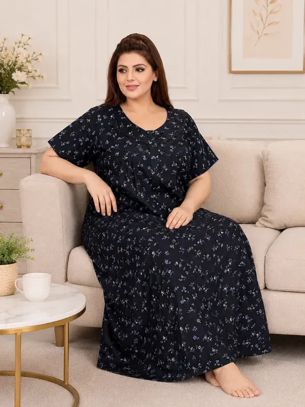 Plus_Size_Printed_Nighty_For_Women_Comfortable_Nightwear