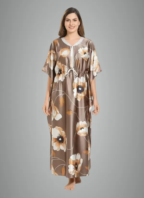 Light_Brown_Italian_Satin_Premium_Kaftan_Night_Gown_For_Women