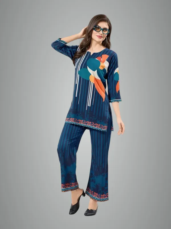 Blue_Rayon_Premium_Co_Ord_Set_For_Women