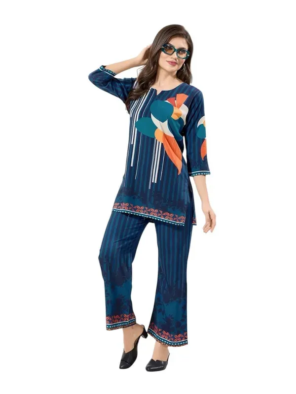 Blue_Rayon_Premium_Co_Ord_Set_For_Women