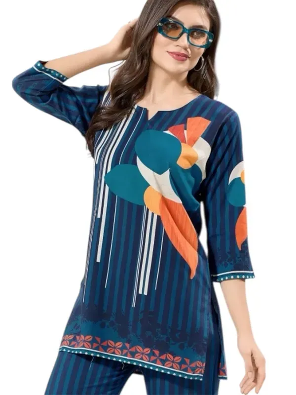 Blue_Rayon_Premium_Co_Ord_Set_For_Women