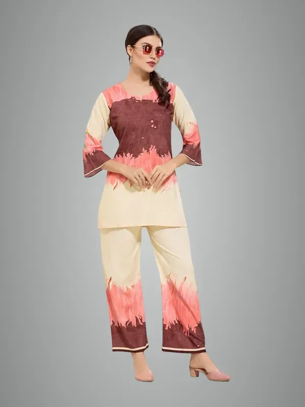 Cream_Rayon_Premium_Co_Ord_Set_For_Women
