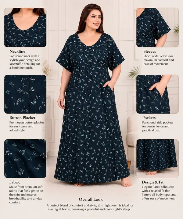 Plus_Size_Printed_Nighty_For_Women_Comfortable_Nightwear