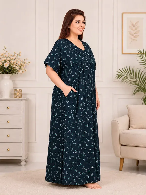 Plus_Size_Printed_Nighty_For_Women_Comfortable_Nightwear