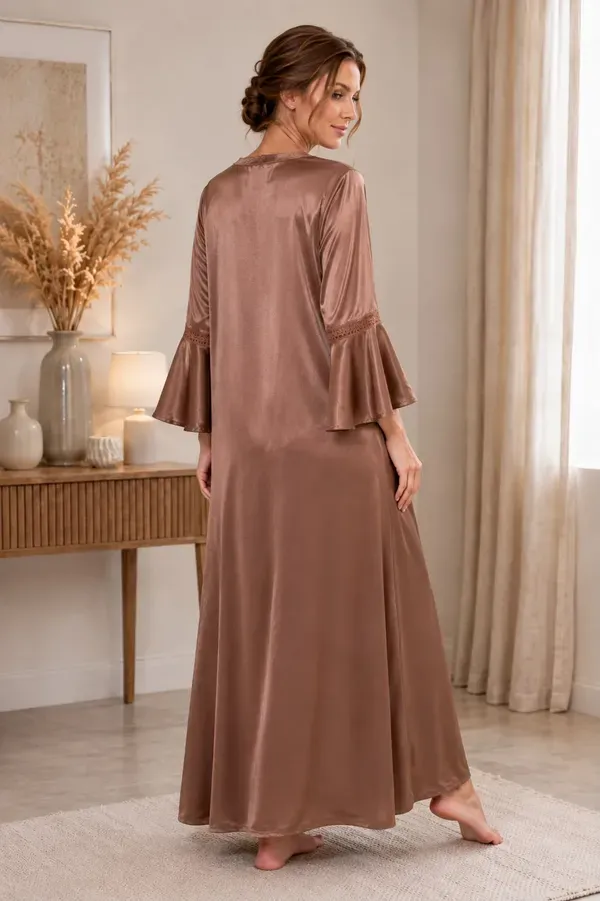 Brown_Italian_Satin_Premium_Kaftan_Night_Gown_For_Women
