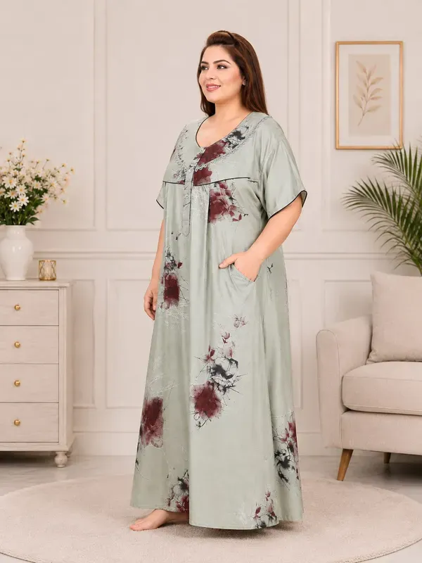 Plus_Size_Printed_Nighty_For_Women_Comfortable_Nightwear