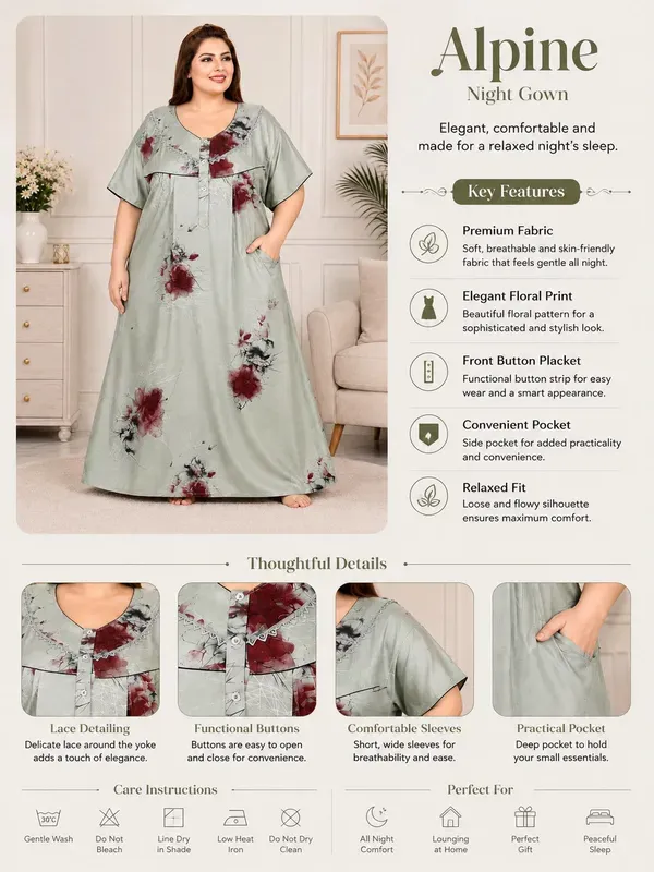 Plus_Size_Printed_Nighty_For_Women_Comfortable_Nightwear